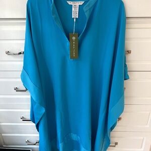 BRAND NEW! Trina Turk turquoise Silk dress